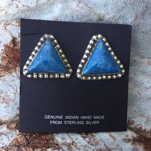 Turquoise and silver earrings